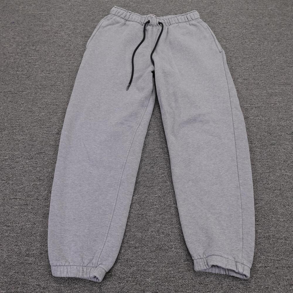 Jordan Sweatpants Mens Medium 32x26 Gray Fleece Joggers Elastic Waist Pockets